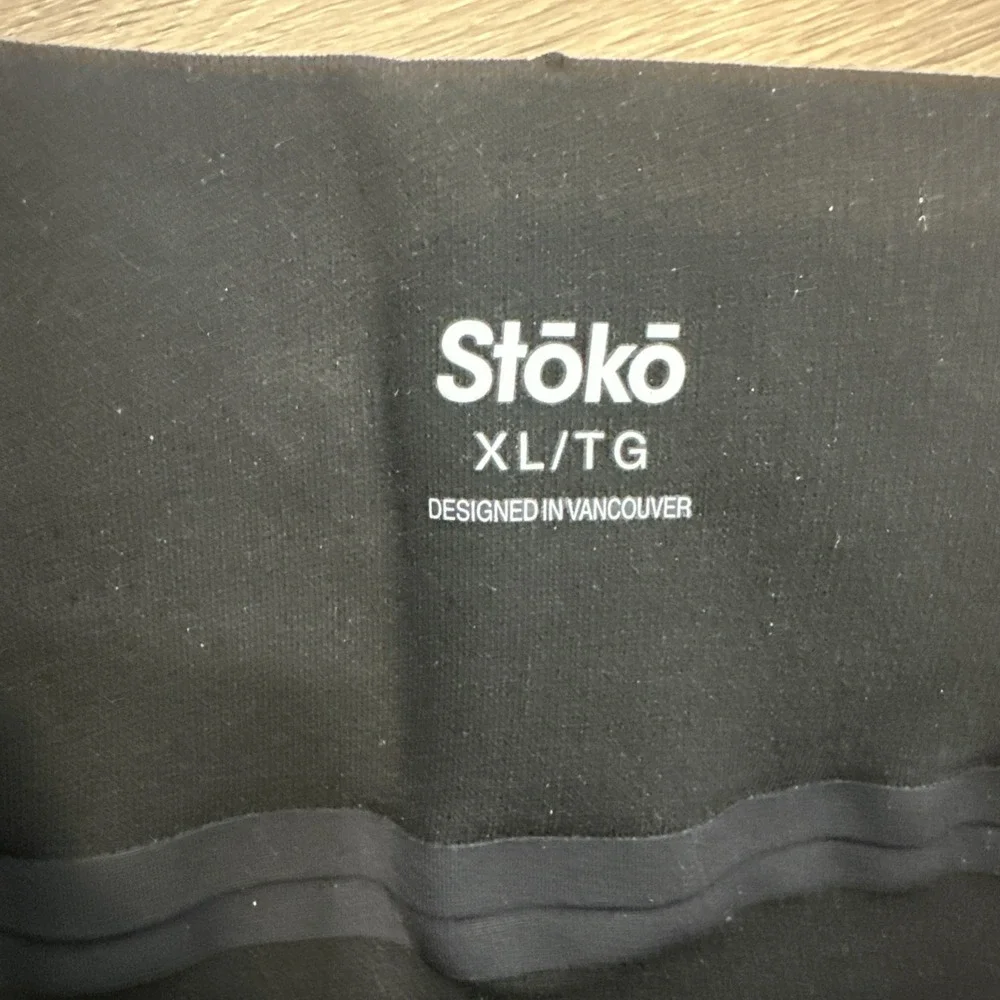 Stoko Men's Compression Athletic Pants Black Adjustable Waist Support XL NEW